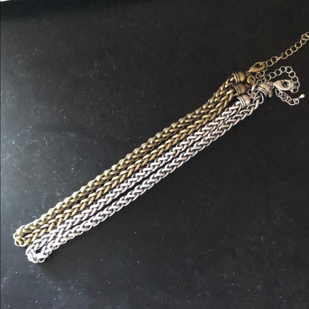 Gold and silver necklaces